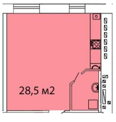 1-кімнатна 28.5 м² в ЖК Теплий дім від 13 500 грн/м², с. Крижанівка