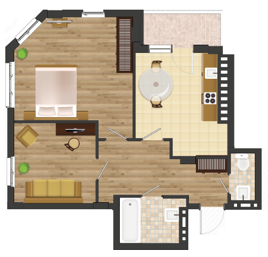 2-кімнатна 62.9 м² в ЖК Золота Ера від 15 550 грн/м², с. Крижанівка