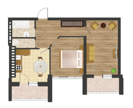 2-кімнатна 64.2 м² в ЖК Золота Ера від 15 550 грн/м², с. Крижанівка