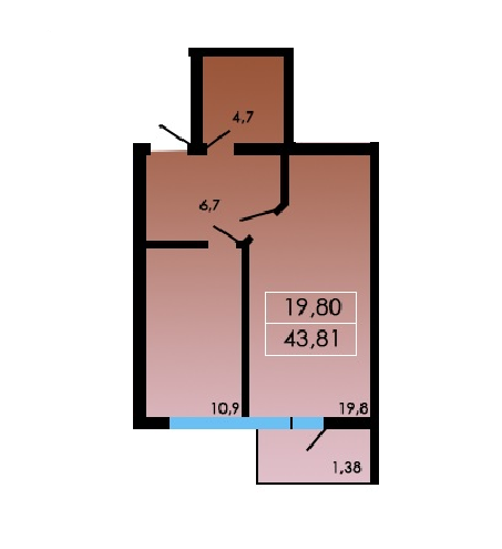 1-кімнатна 43.81 м² в ЖК ЛісSky від 21 300 грн/м², Одеса