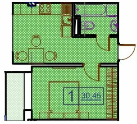 1-кімнатна 30.45 м² в ЖК Простір на Гераневій від 30 250 грн/м², Одеса
