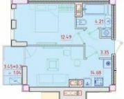 1-кімнатна 36.95 м² в ЖК Простір на Нєдєліна від 26 400 грн/м², Одеса
