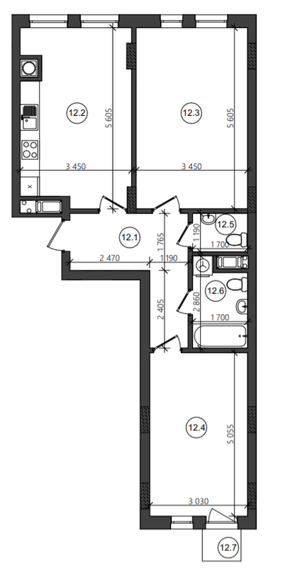 2-комнатная 68.64 м² в ЖК Фруктовая аллея от 19 400 грн/м², Львов