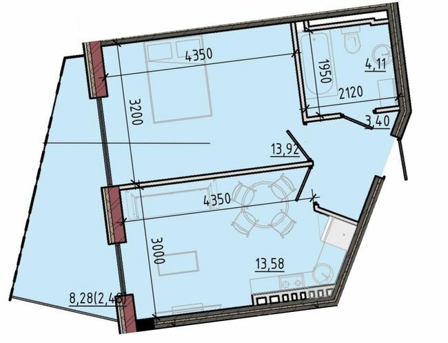 1-кімнатна 37.49 м² в ЖК Простір на 12-й Фонтана від забудовника, Одеса