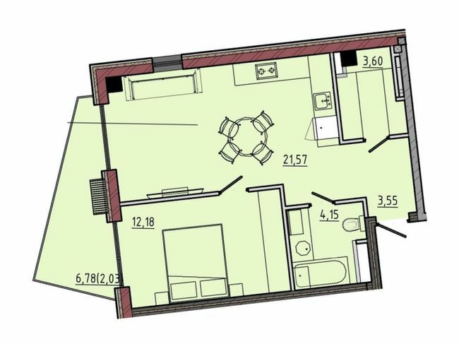 1-кімнатна 47.08 м² в ЖК Простір на 12-й Фонтана від 42 150 грн/м², Одеса