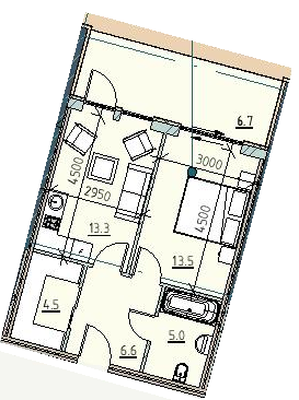 1-кімнатна 49.6 м² в ЖК Простір на Морському від 40 400 грн/м², Одеса