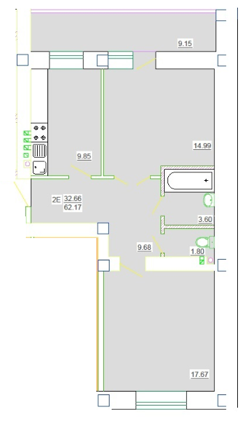 2-кімнатна 62.17 м² в ЖК Одеський двір від 13 250 грн/м², Одеса