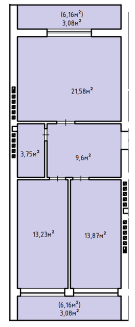 2-комнатная 68.19 м² в ЖК Дружный Двор от 13 950 грн/м², с. Солонка