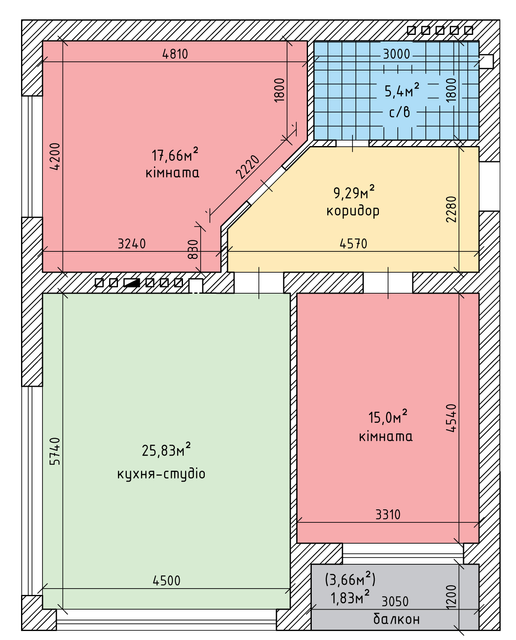 2-комнатная 75.01 м² в ЖК Дружный Двор от 13 950 грн/м², с. Солонка