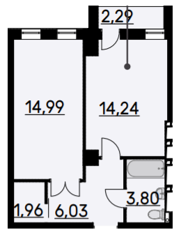 1-комнатная 41.71 м² в ЖК Bauhaus от 33 500 грн/м², Харьков