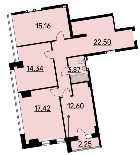 3-комнатная 86.56 м² в ЖК Bauhaus от 32 200 грн/м², Харьков