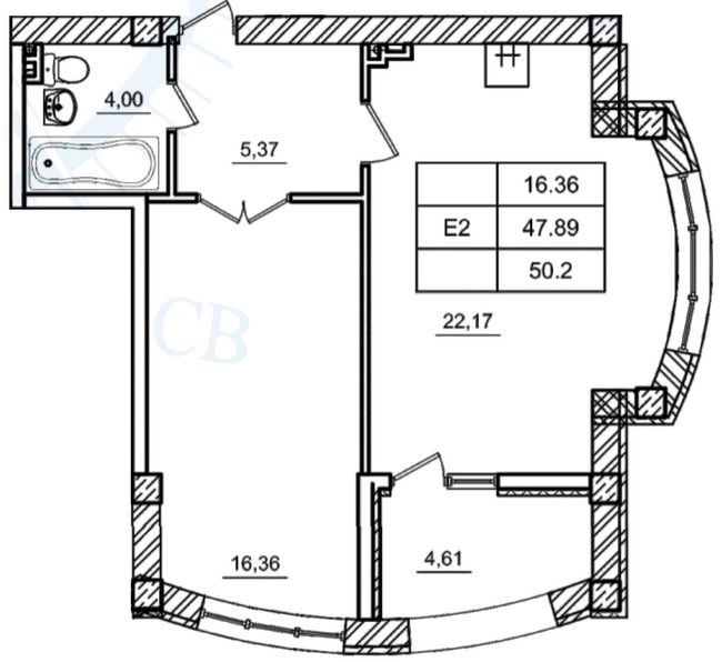 1-кімнатна 50.2 м² в ЖК Будинок біля моря від 18 400 грн/м², м. Южне