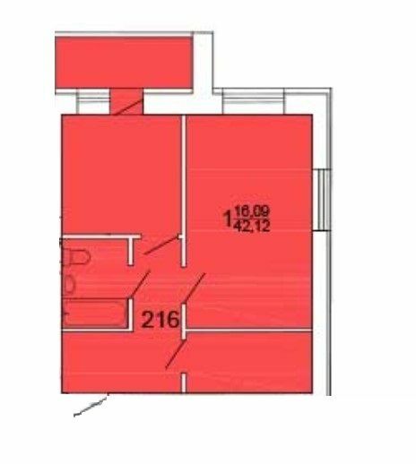 1-кімнатна 42.12 м² в ЖК Морський від 14 250 грн/м², м. Южне