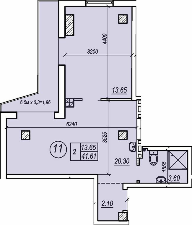 1-комнатная 41.61 м² в ЖК Apart Royal от 32 500 грн/м², Одесса