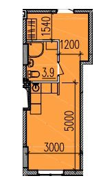 1-комнатная 28.1 м² в ЖК Скориковский от застройщика, Днепр