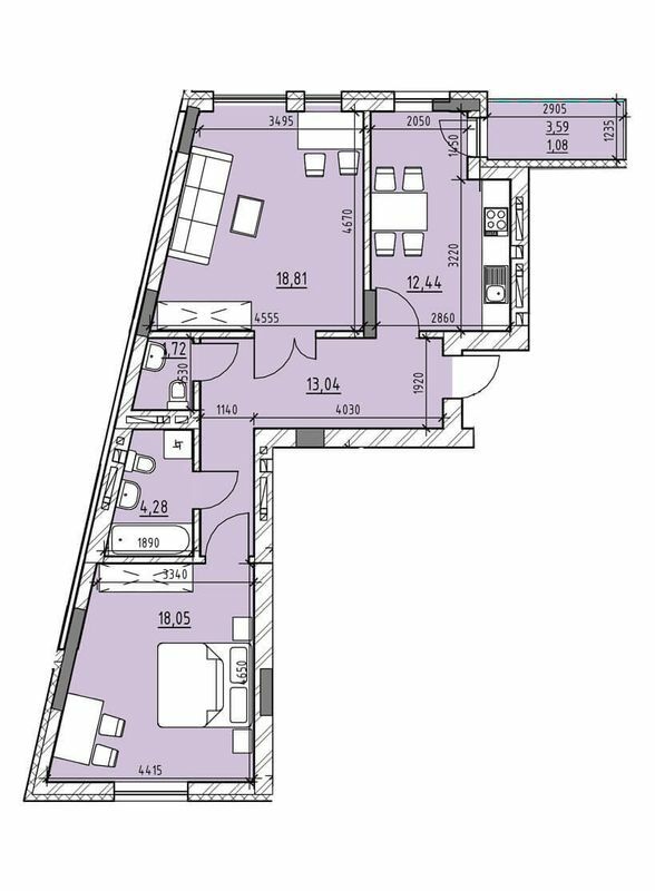 2-комнатная 69.42 м² в ЖК Велика Британія от 18 250 грн/м², Львов