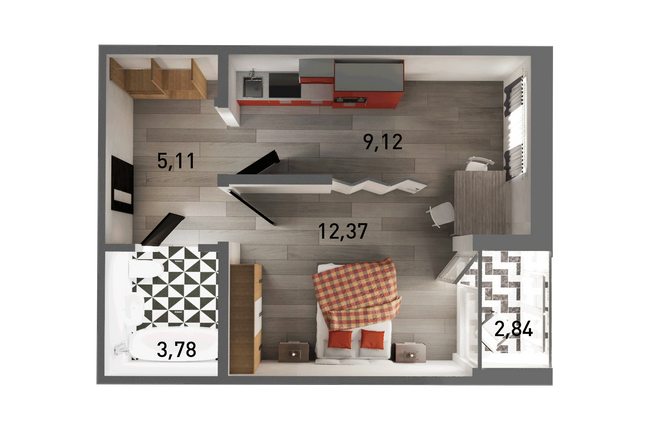 1-кімнатна 33.22 м² в ЖК Ґорґани від 21 250 грн/м², Львів