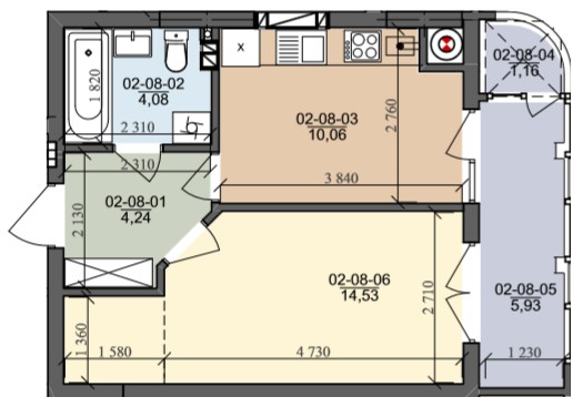 1-комнатная 39.19 м² в ЖК на ул. Трускавецкая от 18 000 грн/м², с. Сокольники