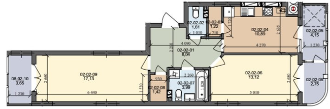 2-комнатная 62.4 м² в ЖК на ул. Трускавецкая от 18 000 грн/м², с. Сокольники