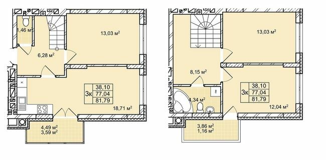 Двухуровневая 81.79 м² в ЖК Софиевка от 22 000 грн/м², Львов