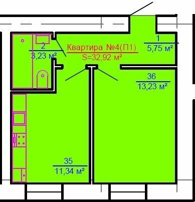 1-кімнатна 32.92 м² в ЖК Австрійська Садиба від забудовника, м. Рава-Руська