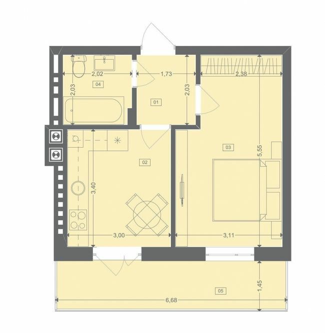 1-комнатная 35.47 м² в ЖК Этно Дом от 13 900 грн/м², с. Горишний