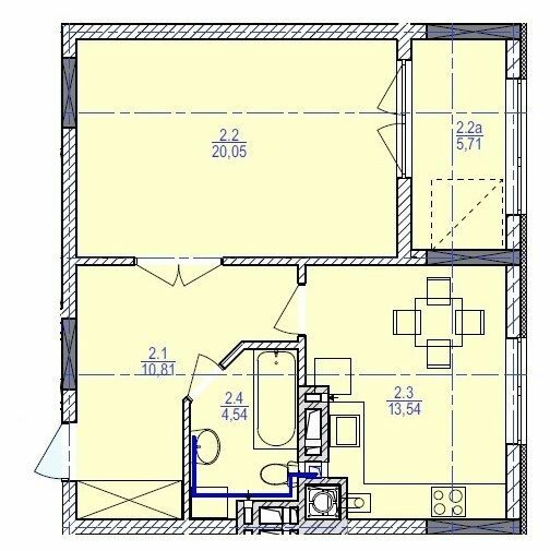 1-кімнатна 53.51 м² в ЖК Garant City від 24 000 грн/м², м. Трускавець