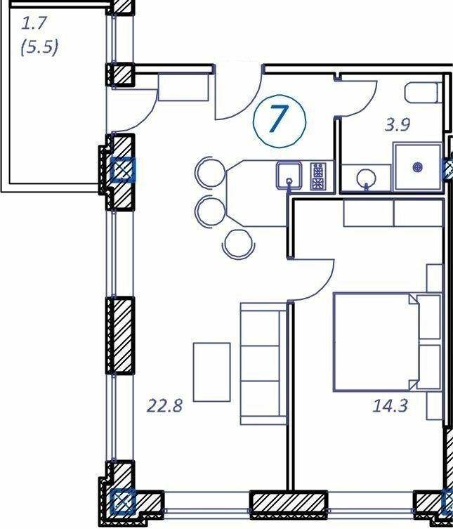1-кімнатна 42.7 м² в Апарт-готель Европа плюс від 30 000 грн/м², м. Трускавець