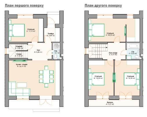 Таунхаус 124.27 м² в Таунхауси Scandi House від забудовника, м. Ірпінь