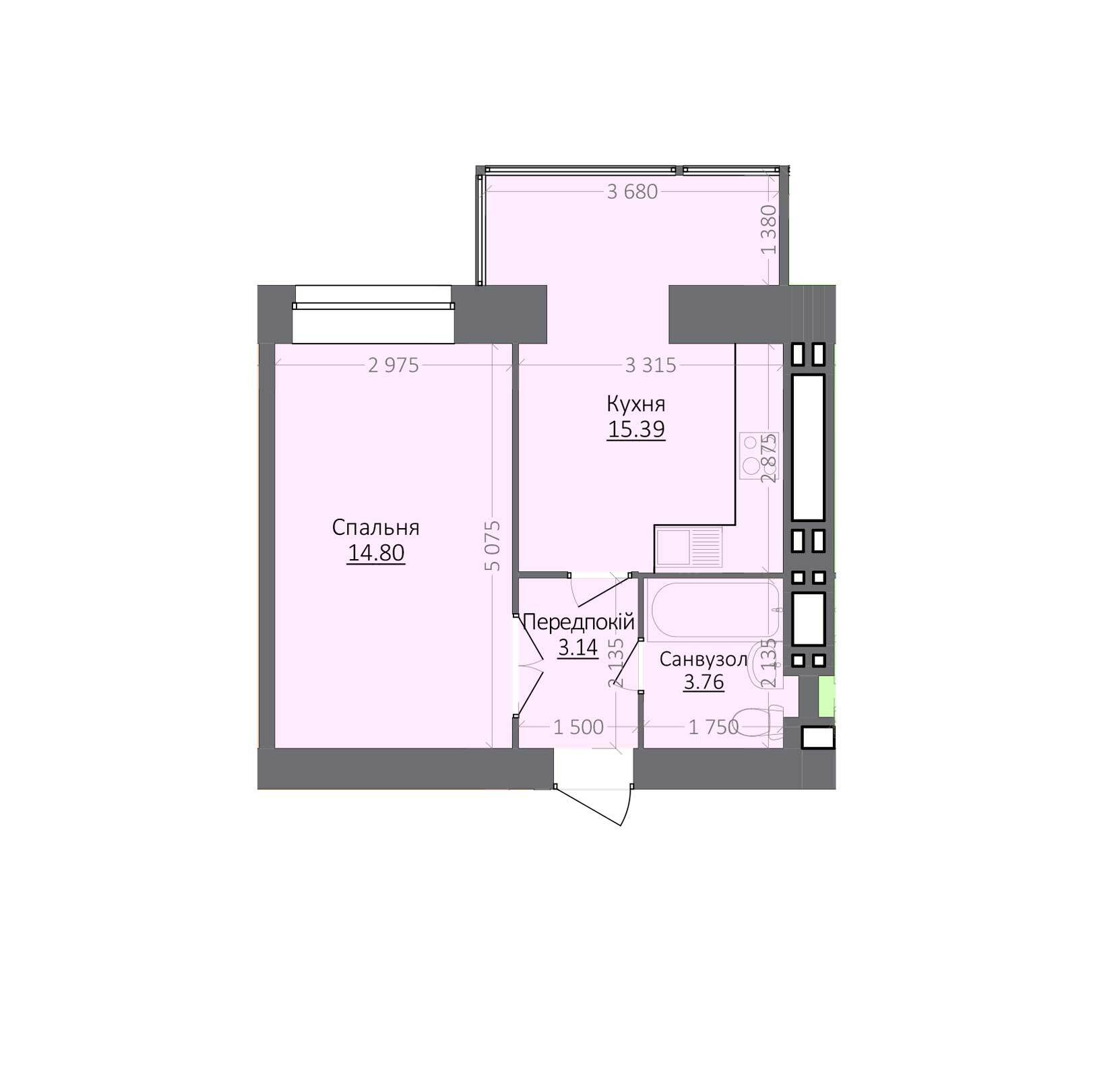 1-комнатная 37.09 м² в ЖК Эгоист от 11 000 грн/м², Хмельницкий