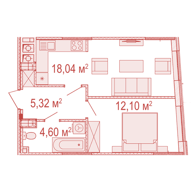 1-комнатная 40.06 м² в ЖК Crystal Avenue от 22 500 грн/м², с. Петропавловская Борщаговка
