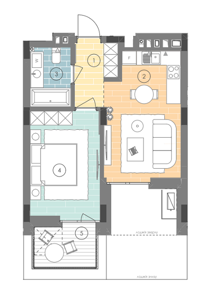 1-кімнатна 41.5 м² в ЖК UNIT.Home від 65 300 грн/м², Київ