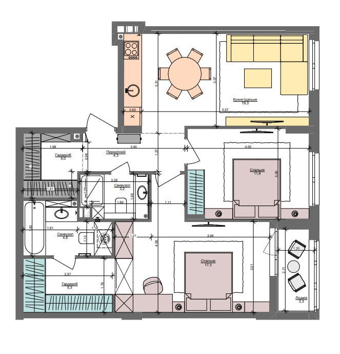 2-кімнатна 73.2 м² в ЖК Файна Таун від 39 815 грн/м², Київ