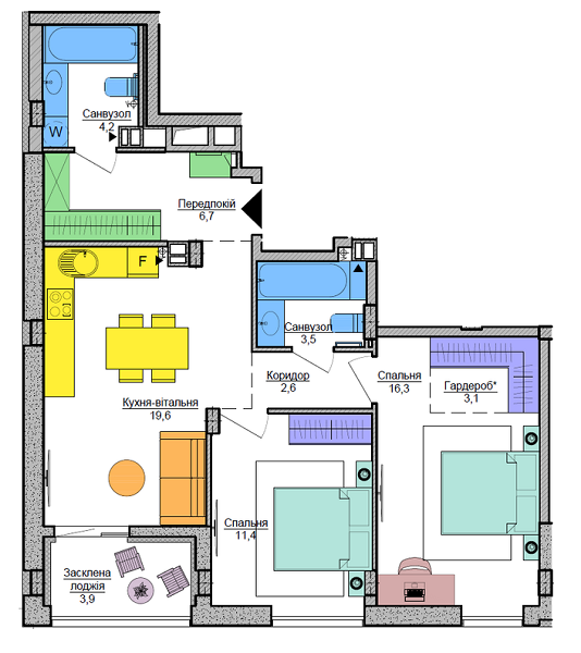 2-кімнатна 68.2 м² в ЖК Respublika від 42 486 грн/м², Київ