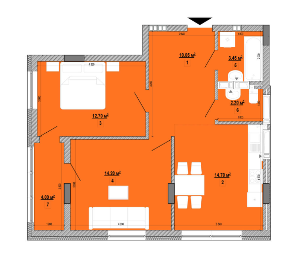 2-кімнатна 61.3 м² в ЖК Forward від 43 664 грн/м², Київ