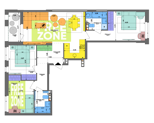 3-кімнатна 81.71 м² в ЖК Комфорт Таун від 35 100 грн/м², Київ