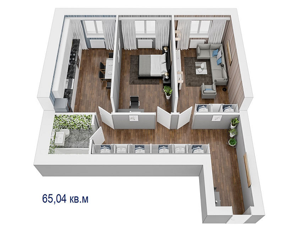 2-комнатная 65.04 м² в ЖК Wood Park 2 от 14 000 грн/м², Киев