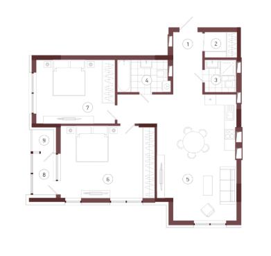 2-комнатная 89.85 м² в ЖК Obolon Plaza от 69 500 грн/м², Киев