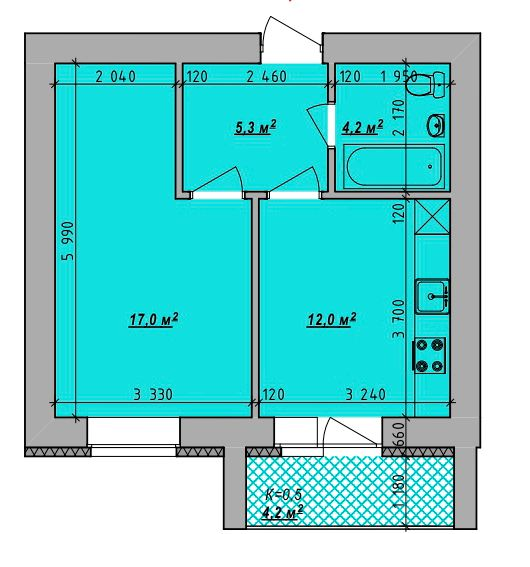 1-кімнатна 40.6 м² в ЖК на вул. Молочна, 8 від 19 000 грн/м², Харків
