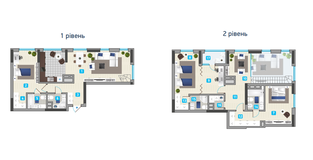 Двухуровневая 153.21 м² в ЖК Славутич 2.0 от 31 500 грн/м², Киев