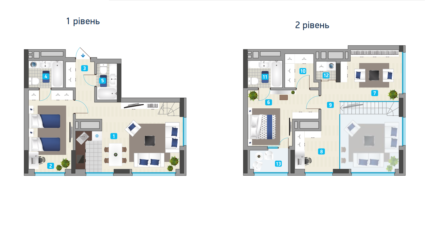 Двухуровневая 108.7 м² в ЖК Славутич 2.0 от 31 500 грн/м², Киев