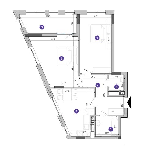 2-комнатная 71.63 м² в ЖК Містечко Підзамче от 25 559 грн/м², Львов