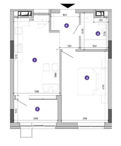 1-комнатная 43.35 м² в ЖК Містечко Підзамче от 22 922 грн/м², Львов