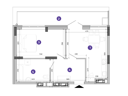 1-комнатная 53.21 м² в ЖК Містечко Підзамче от 22 136 грн/м², Львов