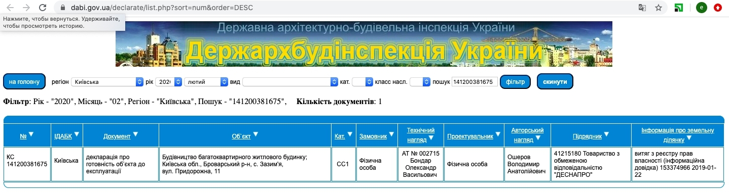 Сертифікат про готовність Тироль 14, ЖК Desna residence