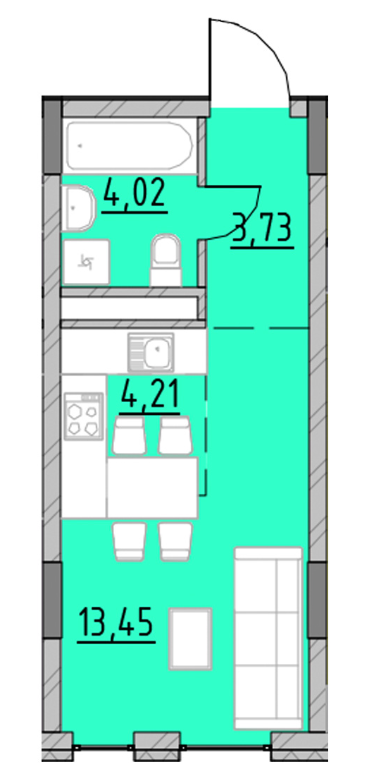 Студия 25.41 м² в ЖК Велика Британія от 21 577 грн/м², Львов