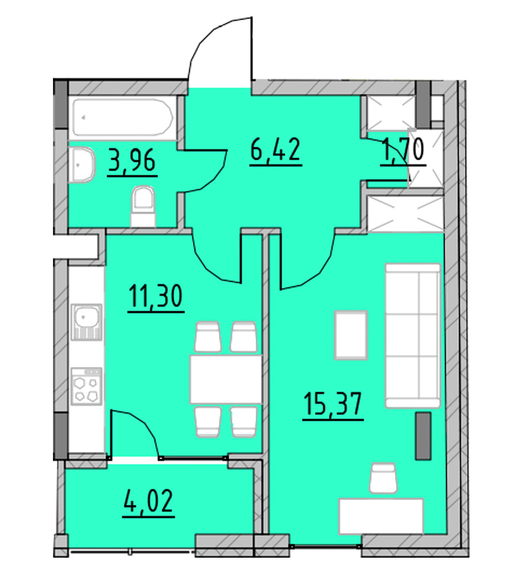 1-кімнатна 42.77 м² в ЖК Велика Британія від 15 900 грн/м², Львів