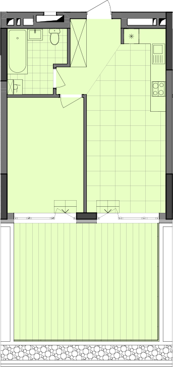 1-кімнатна 53.98 м² в ЖК Dibrova Park від 25 150 грн/м², Київ