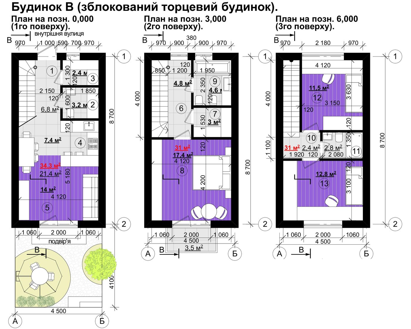 Таунхаус 96.3 м² в Таунхауси New Smart X від забудовника, с. Софіївська Борщагівка
