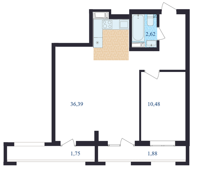 2-кімнатна 54.4 м² в ЖК Z community від 30 000 грн/м², с. Софіївська Борщагівка